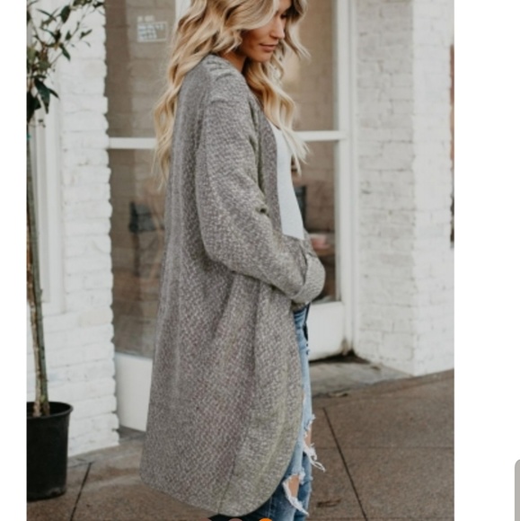 🍁*LAST 1* sz Sm 🍁 Grey Batwing Cardigan 🍁 - Picture 3 of 3